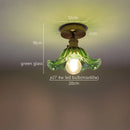 Axyaa Green Stripe Glass Pendant Lamp for Home Decor and Lighting