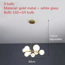 Axyaa Glass Bubble LED Pendant Lights - Modern Living Room Hanging Lamps