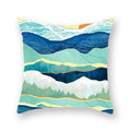 Axyaa Gold Mountains Geometric Sun Moon Cushion Cases- Home Decor Almofadas