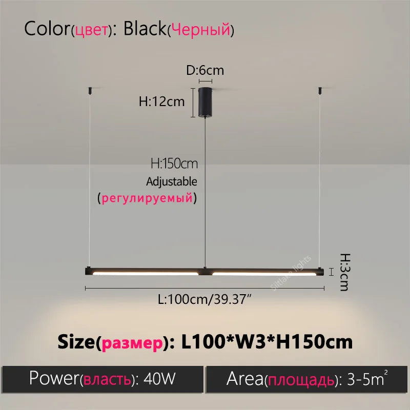 Axyaa Nordic LED Pendant Light for Kitchen Chandelier, Memory Function