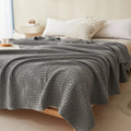 Axyaa Soft Cotton Throw Blanket, Hollow Comfort Towel Quilt, Breathable Summer Bed Cover