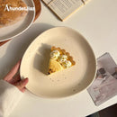 Axya Nordic Ink Splash Ceramic Dessert Plates, Irregular Tray Set