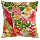 Tropical Floral & Bird Pattern Pillow Cover for Sofa, Bedroom & Car by Axyaa