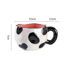 Axyaa Flower Heart Ceramic Mug, Irregular Creative Style Coffee Cup