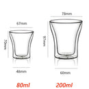 Axya Double Wall Glass Espresso Cups Set of 6