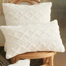 Axyaa Twist Knit Plush Cream Pillow Cover Vintage Knitted Cushion Case