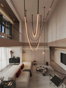 Axyaa Leather Belt LED Chandelier for Living Room