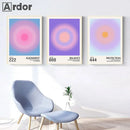 Axyaa Angel Number Aura Gradient Posters Wall Art for Trendy Home Decor