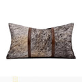 Axyaa High-End Luxury Horsehair Sofa Pillow in Brown, Coffee, Gray