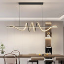 Axyaa Modern Minimalist Dining Room Chandelier | Eye Protection Long Bar Light