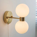 Axyaa Gold Copper Glass Ball LED Wall Light