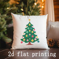 Axyaa Festive Santa & Christmas Tree Pillow Covers - Sofa, Bedroom, Car Pillow Cover