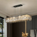 Axyaa Crystal Stair Chandelier: Modern LED Ceiling Light for Living Room