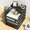 Axyaa Metal Multi-Layer File Rack Storage Box for Office Data Sorting