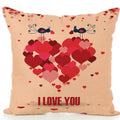 Axyaa Cartoon Couple Linen Pillowcase: Cute Room Decor & Valentine's Day Gift