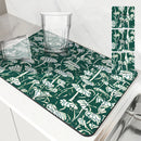Axyaa Plant Leaf Kitchen Absorbent Draining Mat - Quick Dry Dish Drying Mat