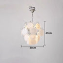 Axyaa Murano Glass Chandelier: Colorful Round Slice Shade Light Fixture