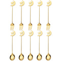 Axyaa Gold Star Moon Dinnerware Set - Stainless Steel, Eid Mubarak Ramadan Muslim Party
