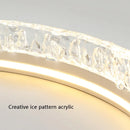 Axyaa Modern Ice Pattern LED Ceiling Lamp Creative Acrylic Circle Light Fixtures