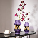 Axyaa Gold Border Copper Inlay Champagne Glass Vase for Flower Arrangement