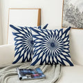 Axyaa Geometric Floral Embroidered Cushion Cover 45x45cm