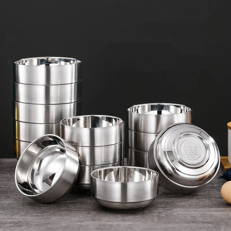 Axyaa Stainless Steel Rice Bowl for Kids and Soup, Noodle Bowl Kitchen Tool.