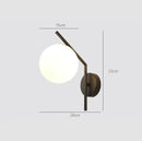 Axyaa Glass Sphere LED Wall Lamp Minimalist Bedroom Living Room Decor Lighting