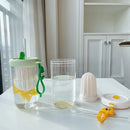 Axyaa Summer Lemon Cold Brew Plastic Straw Cup: Cute Large Capacity Drinking Water Cup