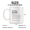 Axyaa Women's Shit Show Supervisor Mug - Funny Coworker Team Manager Gift
