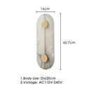 Axyaa Nordic Modern Marble Wall Lamp, Gold/Black Metal LED Sconce for Home Indoor Decor