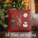 Axyaa Santa & Reindeer Pillow Covers - Festive Home Decor for Sofa, Bedroom, Car