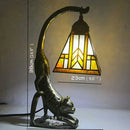 Axyaa Tiffany Cat Table Lamp: LED Vintage Creative Light for Home Bedroom