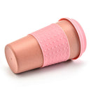 Axyaa Wheat Straw Fiber Silicone Coffee Cup with Lid