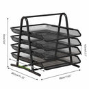 Axyaa 3-Tier Desktop File Manager and Stacking File Rack for Office Storage
