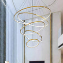 Axyaa Crystal Chandelier Stair Pendant Lamp Living Room Pendant Lights Modern Interior Lighting