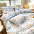 Axyaa Soft Double-Layer Cotton Quilt Cover Set with Pillowcase