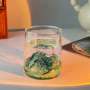 Axyaa Vintage Clear Glass Drink Cup Set - 250ml Capacity