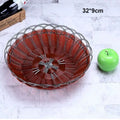Axyaa Handwoven Fruit Platter: Plastic Imitation Vine, 10 Sizes, Brown Serving Basket