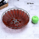 Axyaa Handwoven Fruit Platter: Plastic Imitation Vine, 10 Sizes, Brown Serving Basket