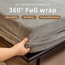 Axyaa Milk Velvet Fitted Sheet 160x200, Extra Warm, Elastic Band, Solid Color