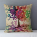 Axyaa Trees Printed Cozy Cushion for Living Room - Home Decor Pillowcase 45x45cm