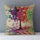 Axyaa Trees Printed Cozy Cushion for Living Room - Home Decor Pillowcase 45x45cm