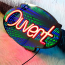 Axyaa Double-Sided Mirror Neon Light Sign with Remote Control Color Change
