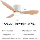 Axyaa Minimalist Ceiling Fan LED Light Motor High Air Volume Remote Control.