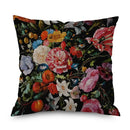 Axyaa Night Rose Linen Pillowcase - Decorative Floral Pillow Covers for Home Decor