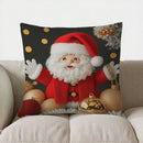 Axyaa Snowflake & Ribbon Pillow Cover - Sofa, Bedroom, Car Cushion Cover