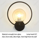 Axyaa LED Glass Wall Lamp European Style Bedroom Living Room Lighting
