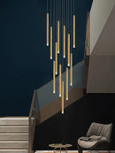 Axyaa Copper Cylinder Chandelier - Modern Nordic Kitchen & Living Room Lamp