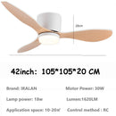 Axyaa Minimalist Ceiling Fan LED Light Motor High Air Volume Remote Control.