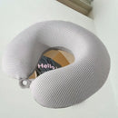 Axyaa Knitted Striped U-Neck Pillow: Multi-Function Travel & Aircraft Pillow